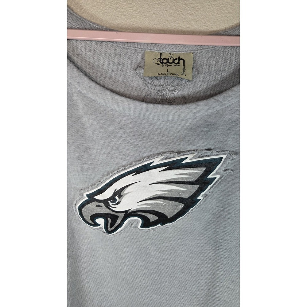 Philadelphia Eagles Women's Top Touch By‎ Alyssa Milano Gray Size L - Picture 3 of 7
